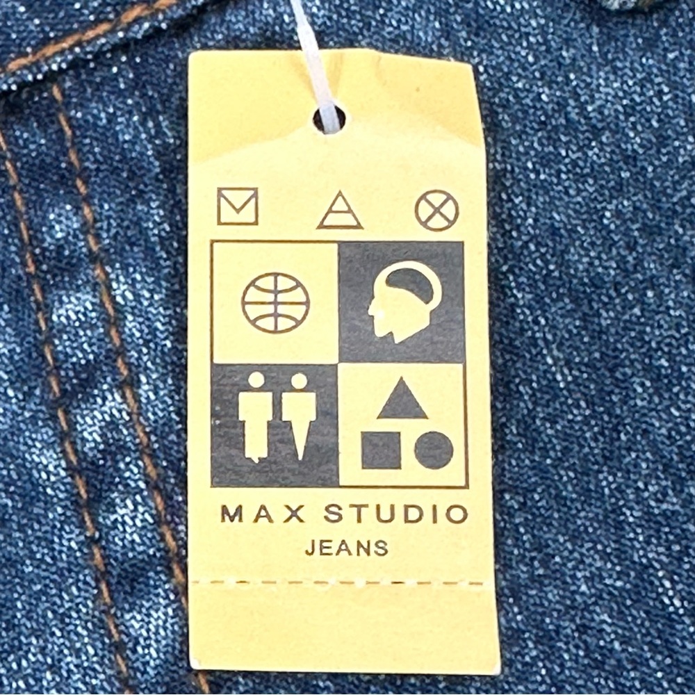 MAX STUDIO Capris Jeans Size 4 Cuffed 4 Pockets cropped New - Picture 7 of 15